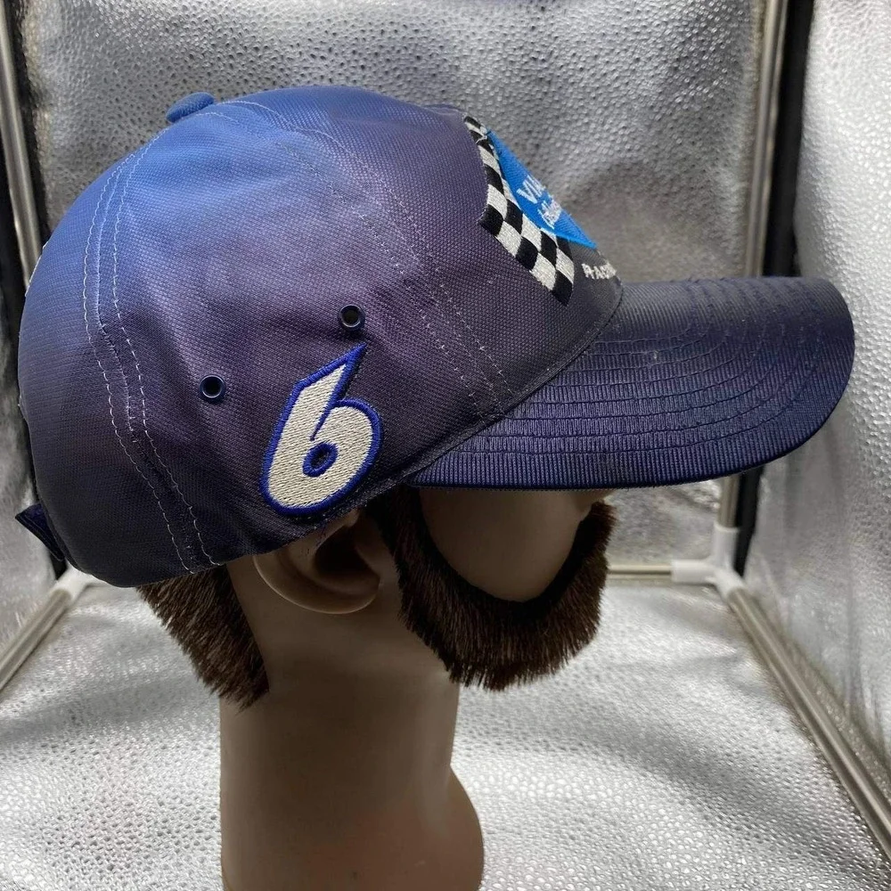 Vintage Mark Martin Nascar‎ Hat H3 Sportgear Roush Racing Pin Men OS Blue